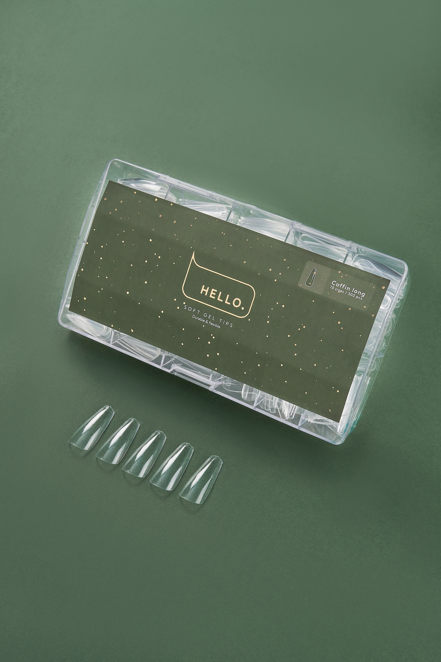 Gel Tips COFFIN LONG 500p