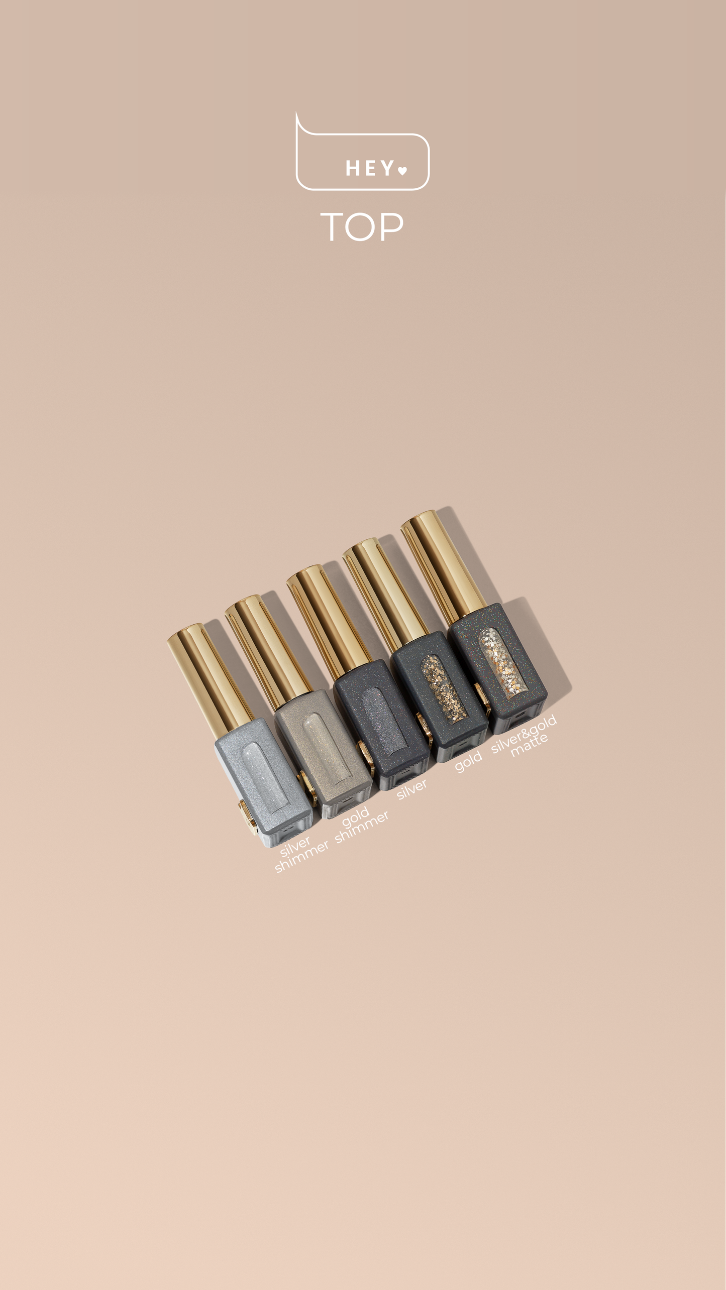 Coin Matte Top Coat SILVER & GOLD 15ml