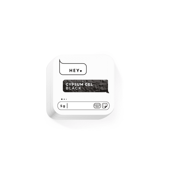 Black Gypsum Gel 5g Gel for Designs (Physical item) - Nail Artistry Melbourne | Professional Nail Supplies Melbourne