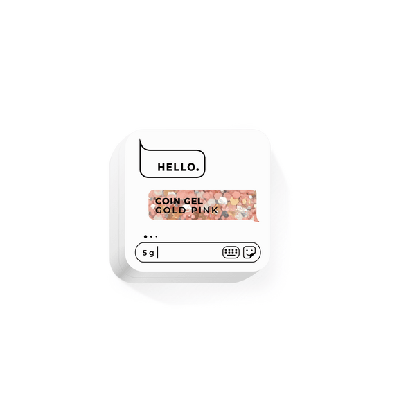 Coin Gel, Gold Pink 5g (Physical item) - Nail Artistry Melbourne | Professional Nail Supplies Melbourne