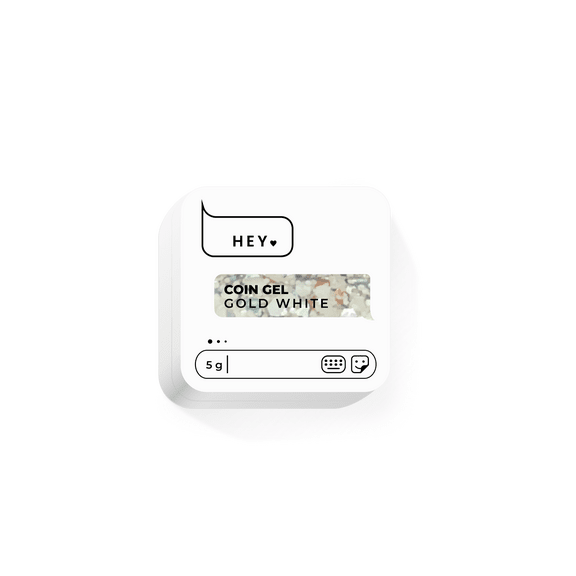 Coin Gel, Gold White 5g (Physical item) - Nail Artistry Melbourne | Professional Nail Supplies Melbourne