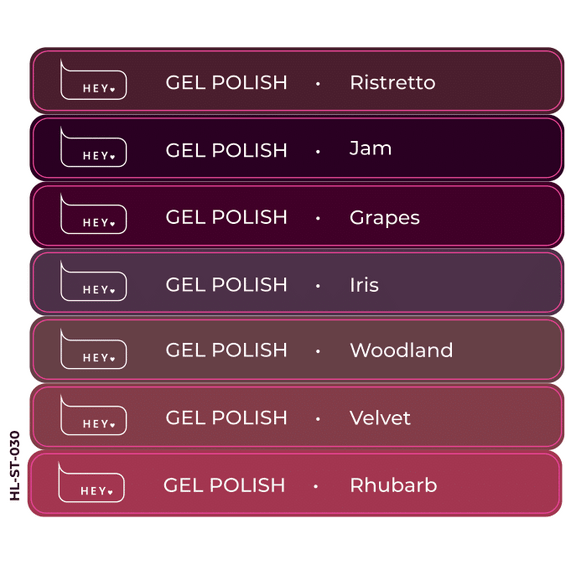 Full Collection of Stickers for new 66 gel polishes (Physical item) - Nail Artistry Melbourne | Professional Nail Supplies Melbourne