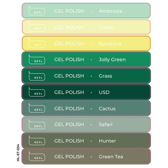 Full Collection of Stickers for new 66 gel polishes (Physical item) - Nail Artistry Melbourne | Professional Nail Supplies Melbourne
