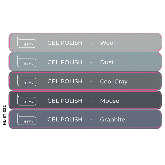 Full Collection of Stickers for new 66 gel polishes (Physical item) - Nail Artistry Melbourne | Professional Nail Supplies Melbourne