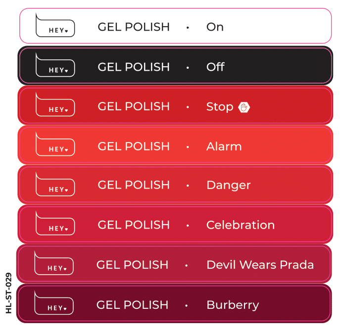 Full Collection of Stickers for new 66 gel polishes (Physical item) - Nail Artistry Melbourne | Professional Nail Supplies Melbourne
