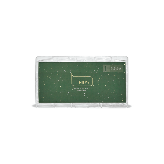 Gel Tips COFFIN LONG 500p (Physical item) - Nail Artistry Melbourne | Professional Nail Supplies Melbourne