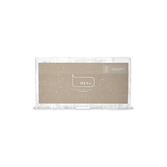 Gel Tips COFFIN MEDIUM 500p (Physical item) - Nail Artistry Melbourne | Professional Nail Supplies Melbourne