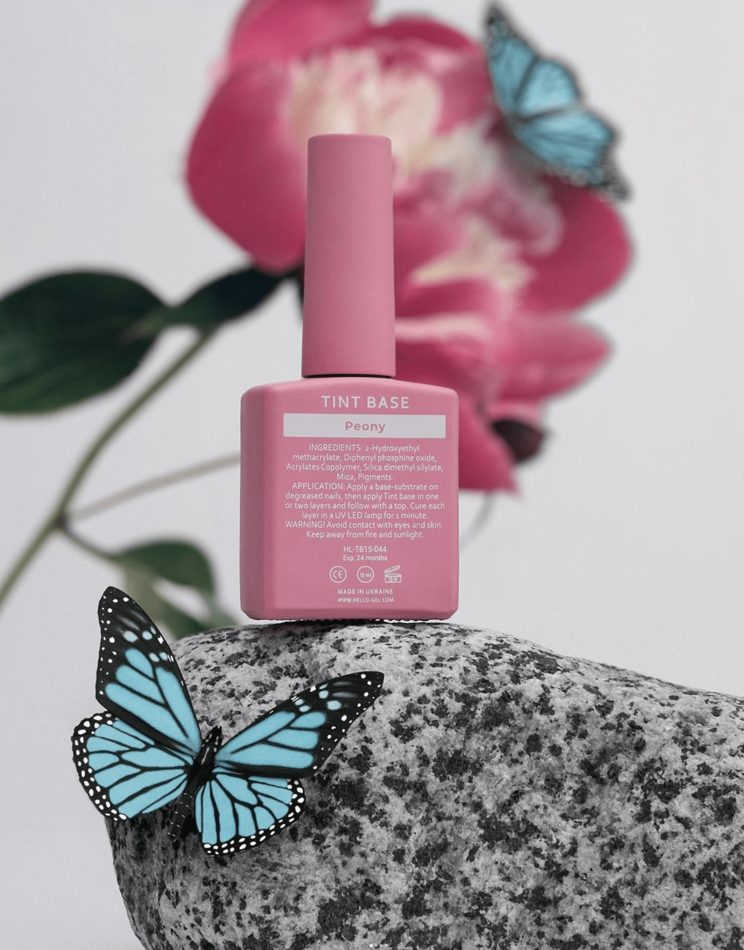 PEONY Tinted Base 15ml (Physical item) - Nail Artistry Melbourne | Professional Nail Supplies Melbourne