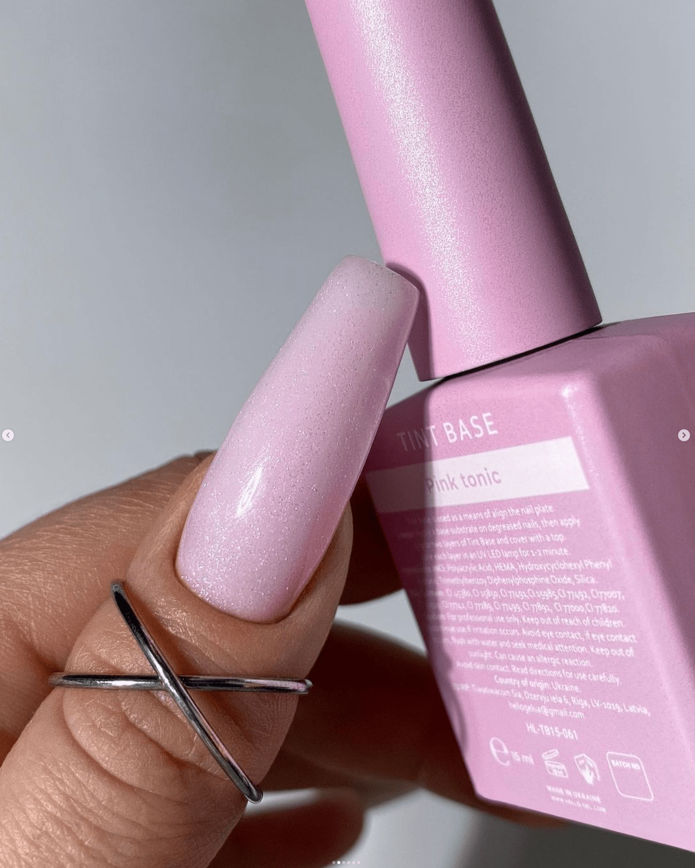 PINK TONIC Tinted Base with Shimmer 15ml (Physical item) - Nail Artistry Melbourne | Professional Nail Supplies Melbourne