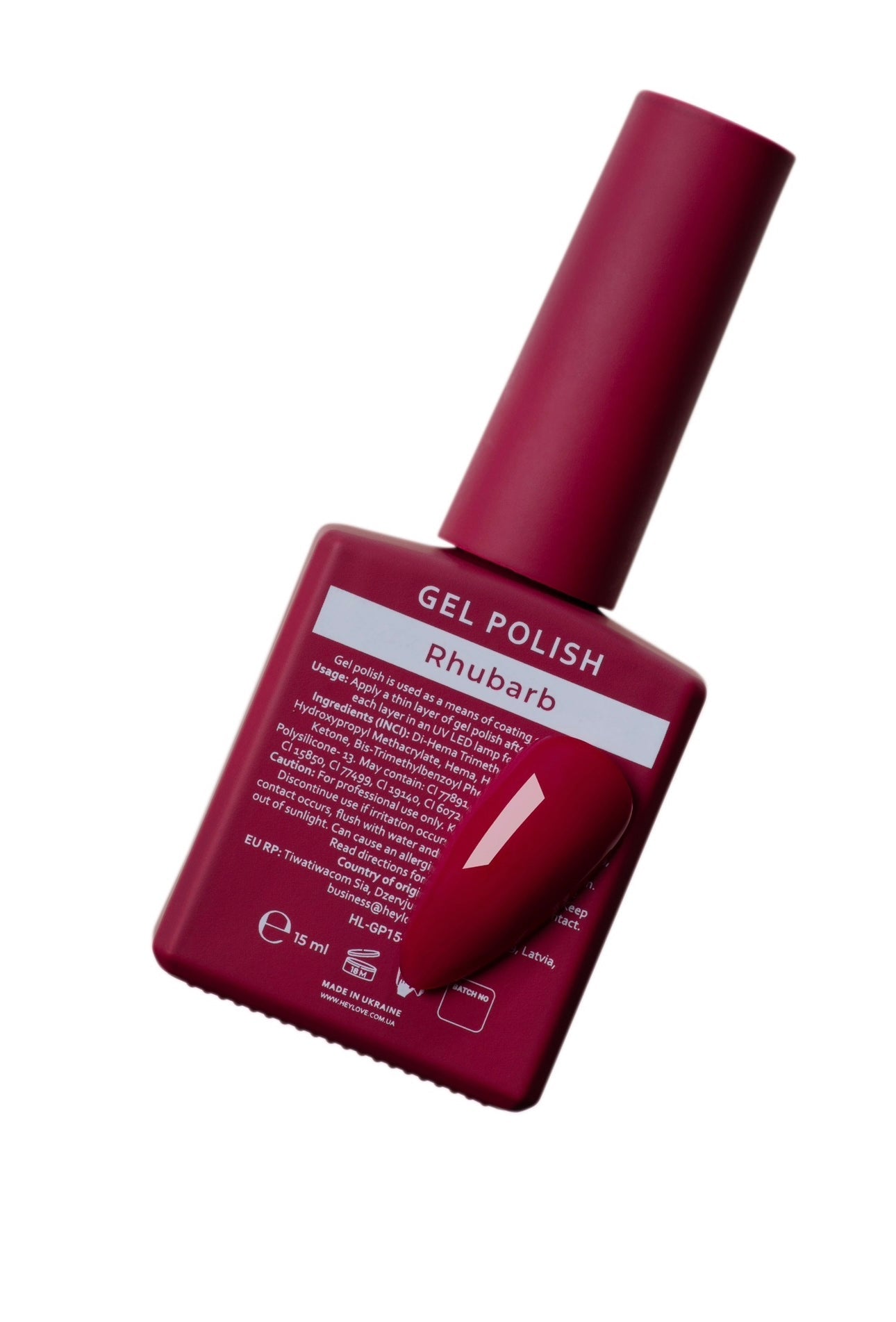 Rhubarb Gel Polish 15ml (Physical item) - Nail Artistry Melbourne | Professional Nail Supplies Melbourne