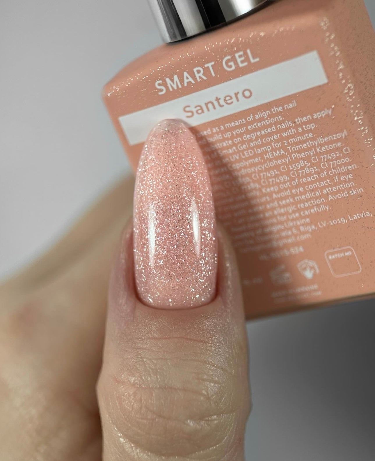 Santero with Shimmer Smart Gel / Builder gel 15ml (Physical item) - Nail Artistry Melbourne | Professional Nail Supplies Melbourne