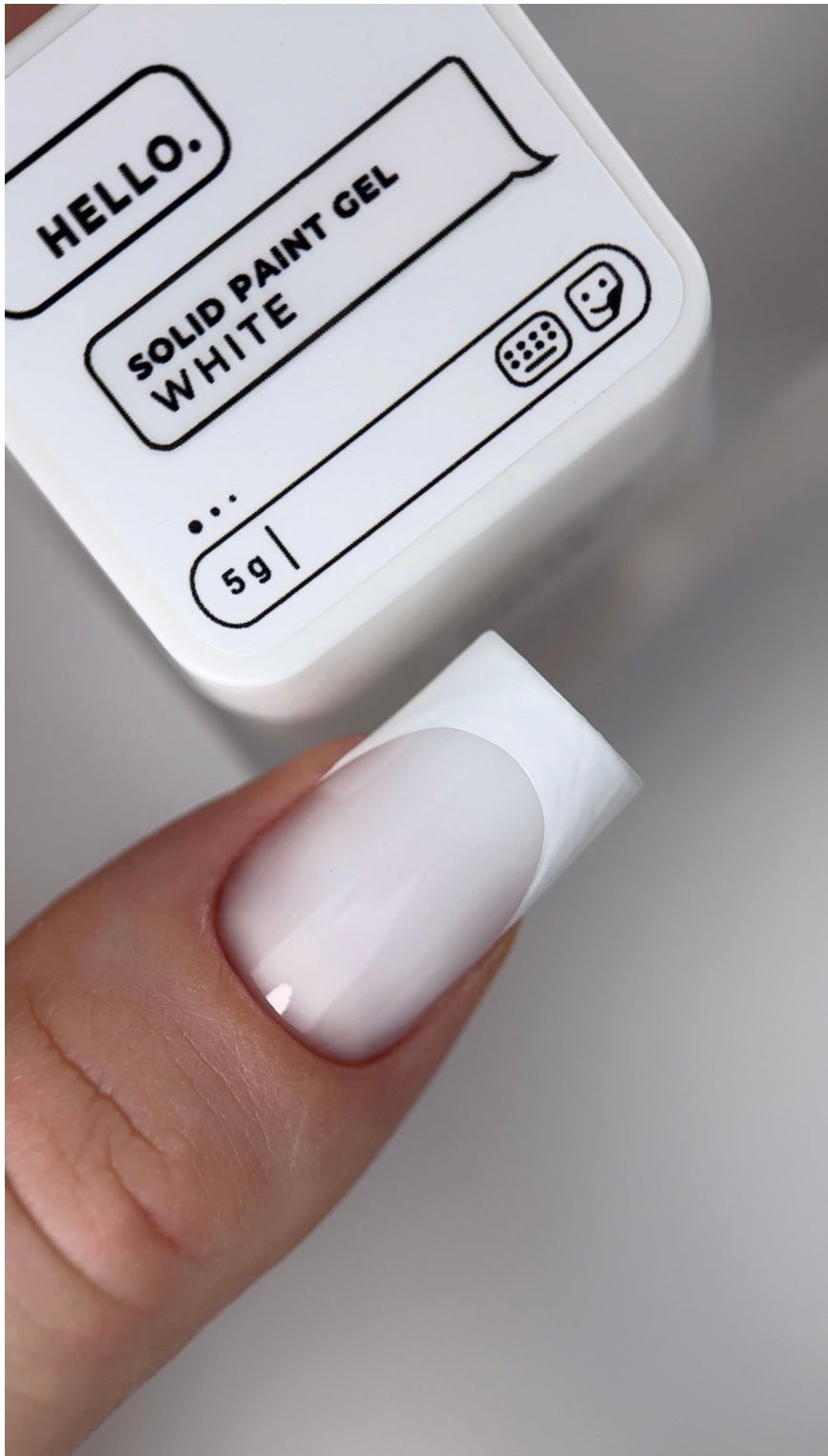 Solid White Gel Paint 5g (Physical item) - Nail Artistry Melbourne | Professional Nail Supplies Melbourne