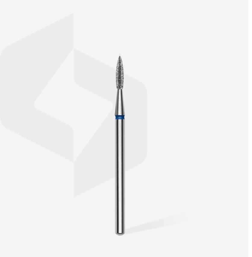 STALEKS Diamond Nail Drill Bit Flame Blue 1.8mm 8mm pointed (Physical item) - Nail Artistry Melbourne | Professional Nail Supplies Melbourne