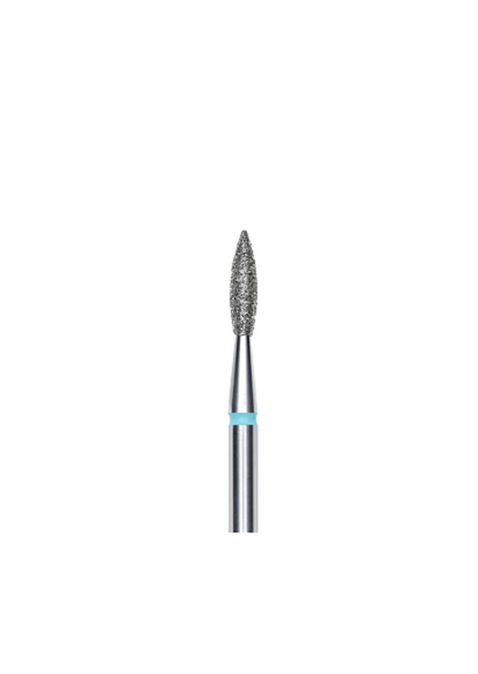 STALEKS Diamond Nail Drill Bit Flame Blue 2.1mm 8mm Pointed