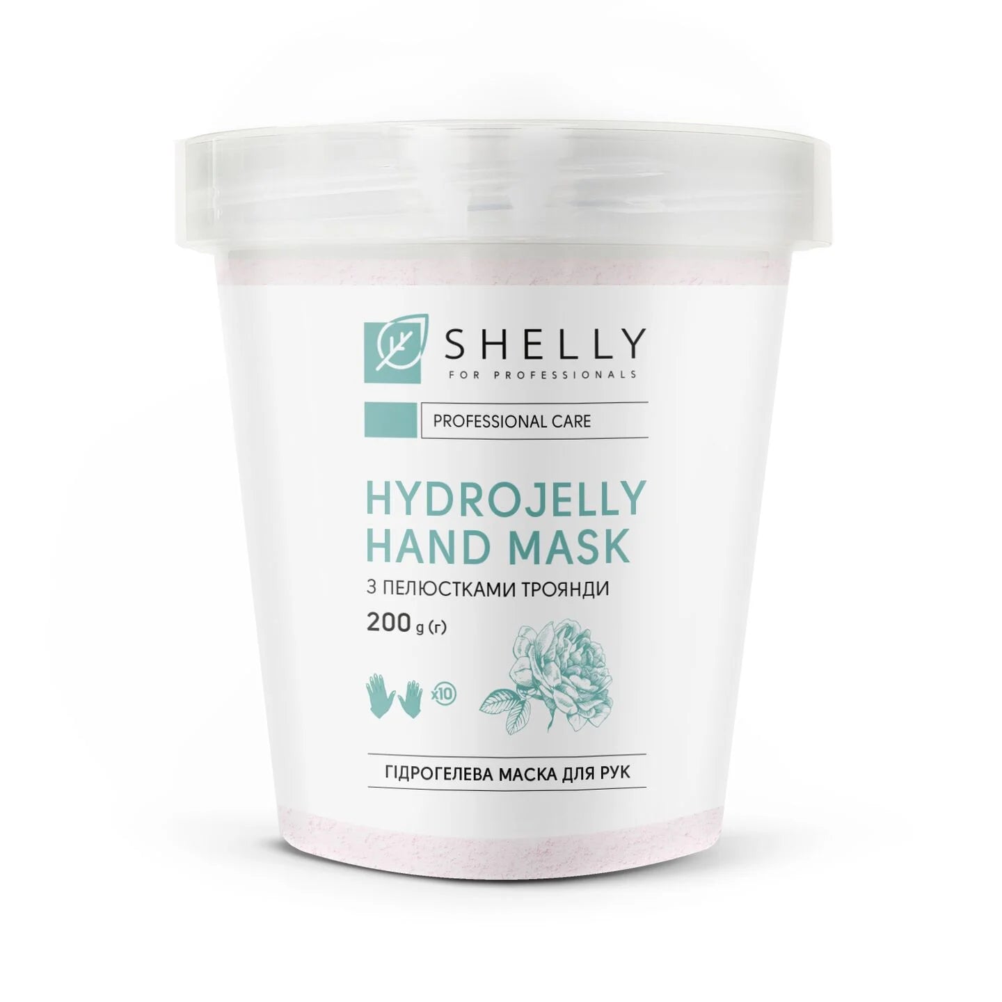 Hydrogel hand mask with rose petals, 200 g