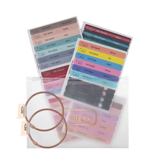 SET OF STICKERS FOR DEMONSTRATION TIPS FOR THE FULL RANGE HEYLOVE