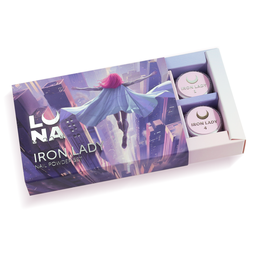 "IRON LADY" Metallic Nail Powder Set, 6pcs by LunaMoon