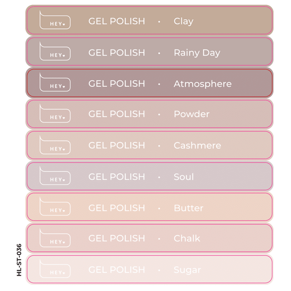 Full Collection of Stickers  for new 66 gel polishes