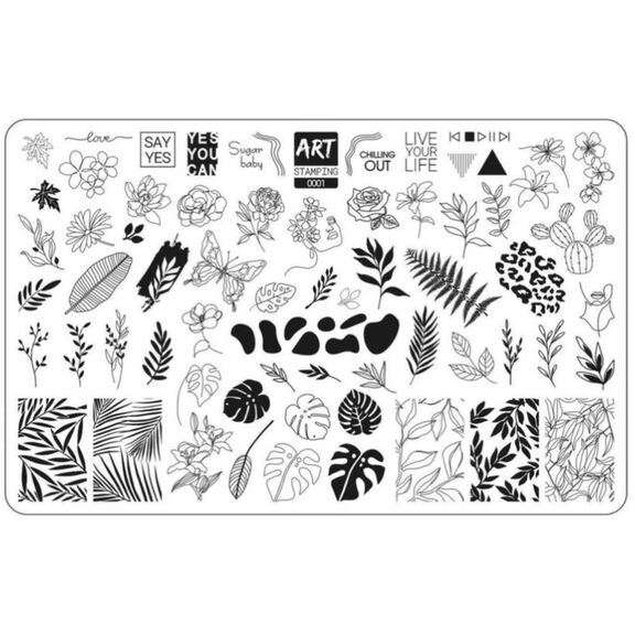 ART STAMPING STAMPING PLATE 0001 BY VAKULA