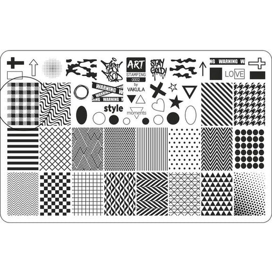 ART STAMPING STAMPING PLATE 0002 “GEOMETRY” BY VAKULA