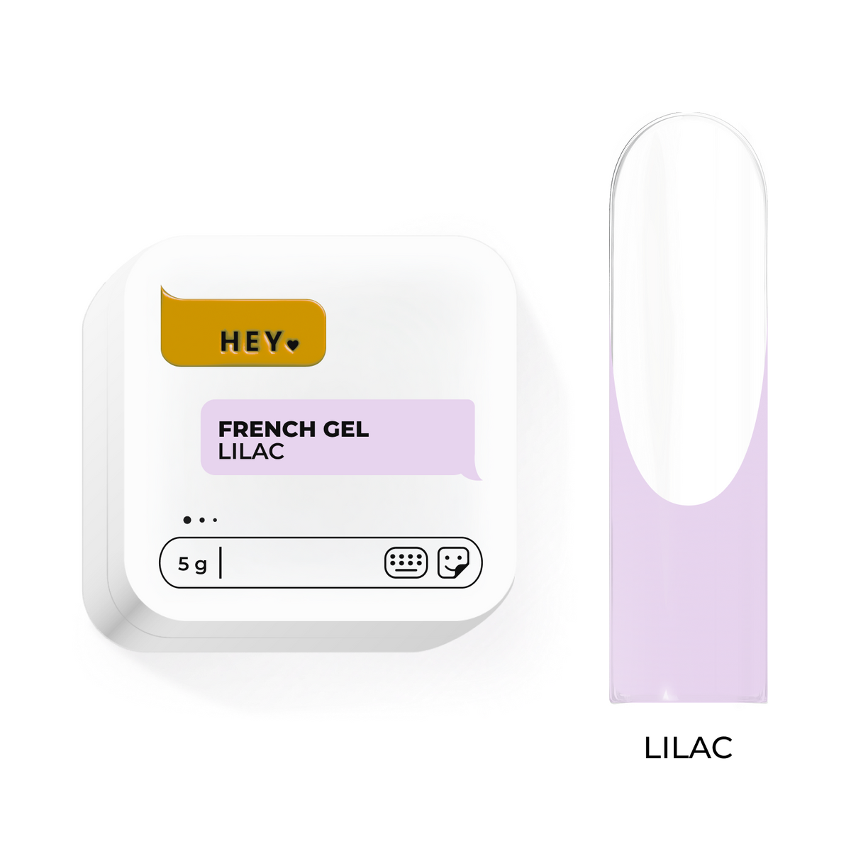 French gel, Lilac 5g HeyLove