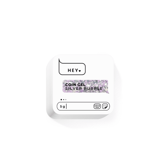 Coin Gel, Silver Purple 5g (Physical item) - Nail Artistry Melbourne | Professional Nail Supplies Melbourne