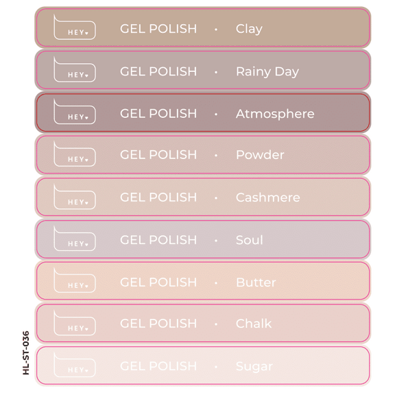 Full Collection of Stickers for new 66 gel polishes (Physical item) - Nail Artistry Melbourne | Professional Nail Supplies Melbourne