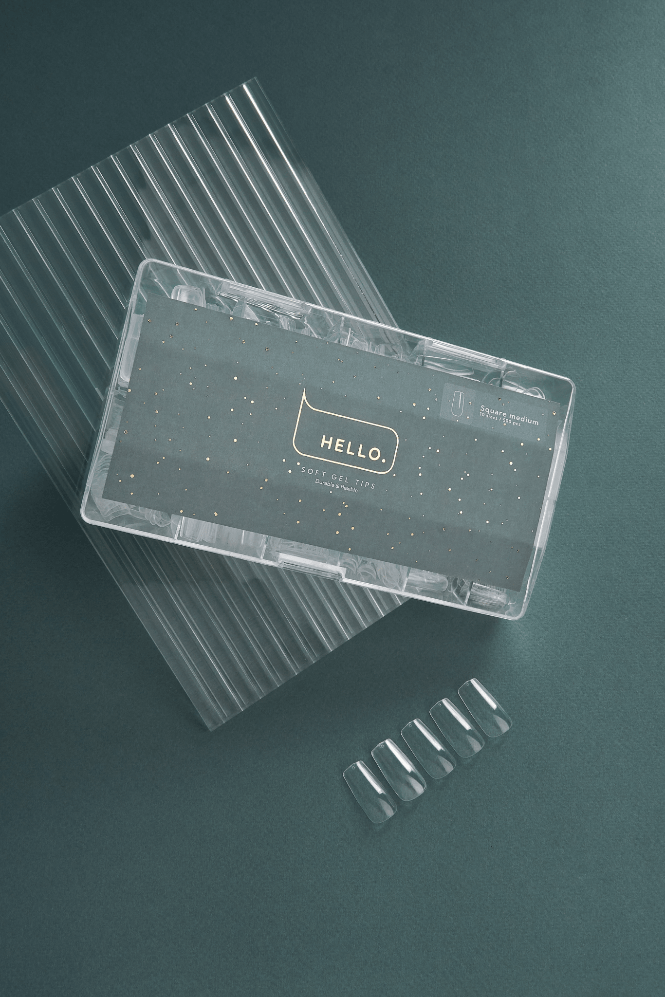Gel Tips SQUARE MEDIUM 500p (Physical item) - Nail Artistry Melbourne | Professional Nail Supplies Melbourne