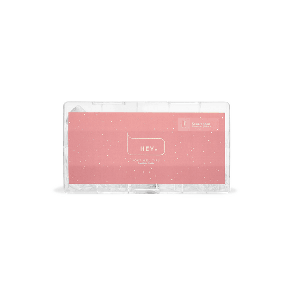 Gel Tips SQUARE Short 500p (Physical item) - Nail Artistry Melbourne | Professional Nail Supplies Melbourne