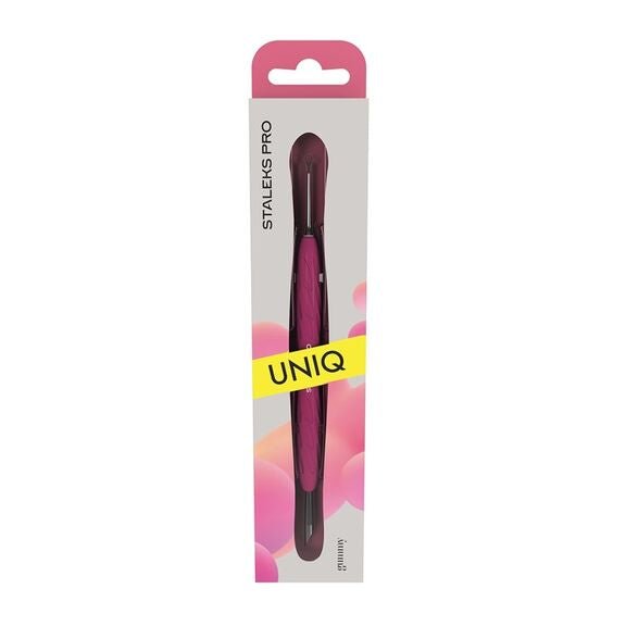 GUMMY” SPATULA. SPATULA WITH SILICONE HANDLE UNIQ 11 TYPE 2 (ANGLED PUSHER + RING) (Physical item) - Nail Artistry Melbourne | Professional Nail Supplies Melbourne