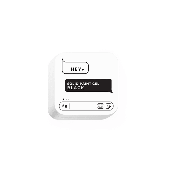 Solid Black Gel Paint 5g (Physical item) - Nail Artistry Melbourne | Professional Nail Supplies Melbourne