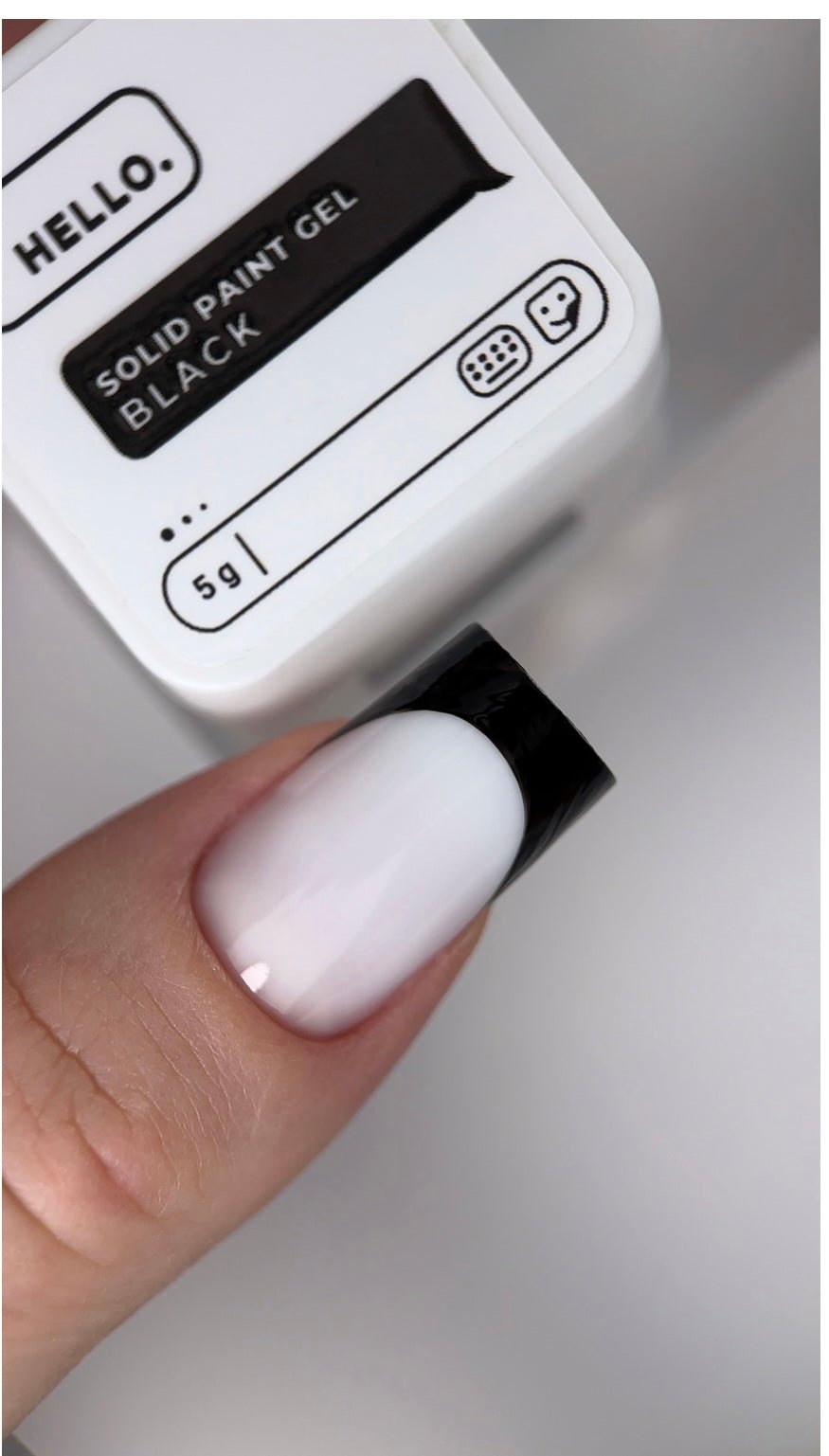 Solid Black Gel Paint 5g (Physical item) - Nail Artistry Melbourne | Professional Nail Supplies Melbourne