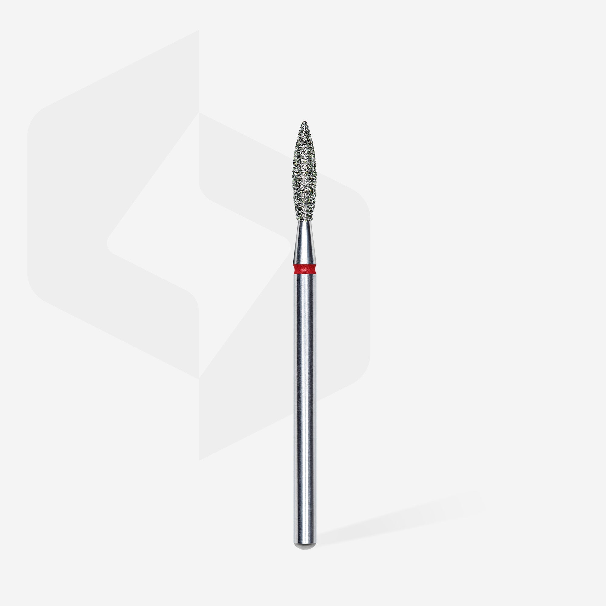 STALEKS Diamond Nail Drill Bit Flame Red 2.1mm 8mm Pointed (Physical item) - Nail Artistry Melbourne | Professional Nail Supplies Melbourne